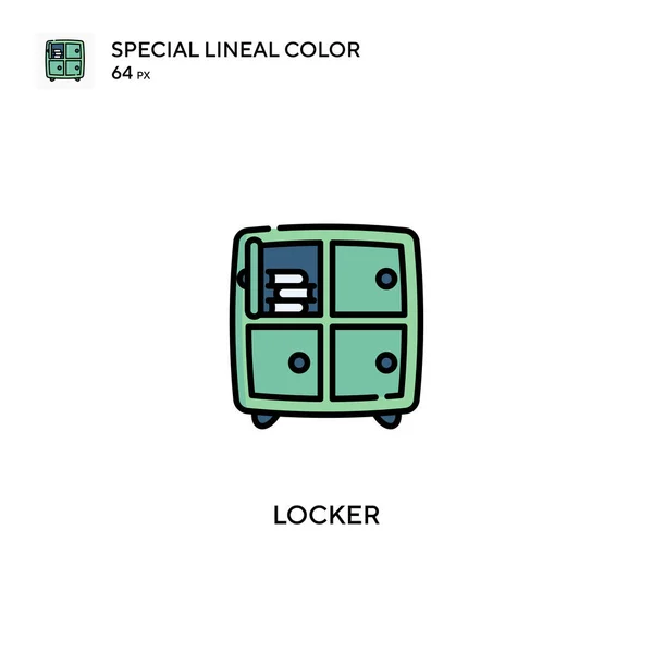 Locker Icono Especial Vector Color Lineal Iconos Casillero Para Proyecto — Vector de stock