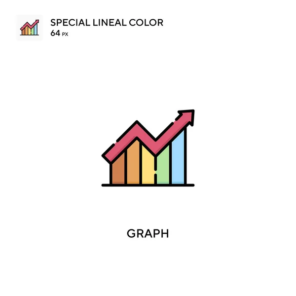 Gráfico Ícone Vetorial Cor Linear Especial Ícones Gráficos Para Seu — Vetor de Stock