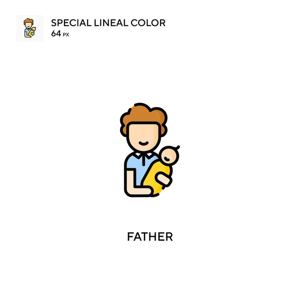 Padre Especial Icono Vector Color Lineal Iconos Padre Para Proyecto — Archivo Imágenes Vectoriales