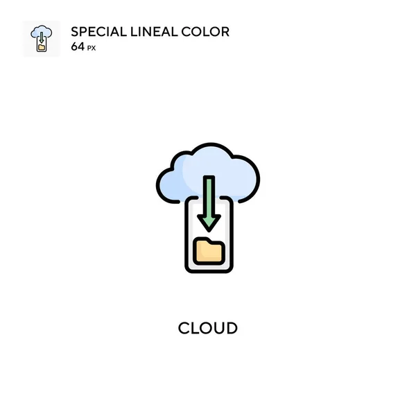 Bulut Özel Doğrusal Renk Vektörü Simgesi Projeniz Için Bulut Simgeleri — Stok Vektör