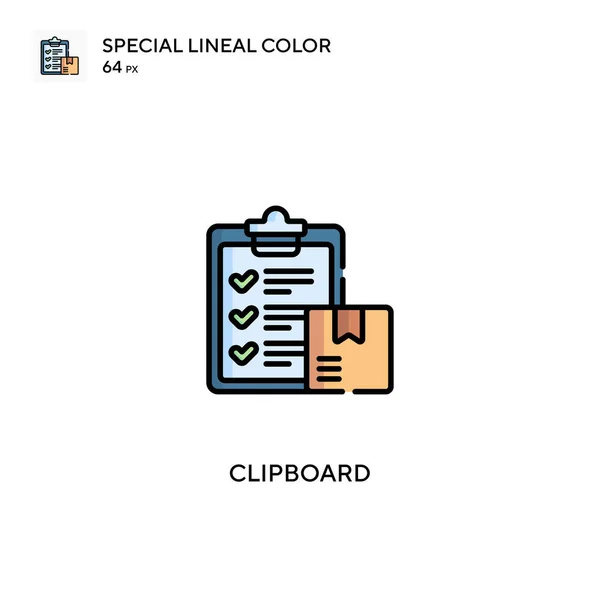 Clipboard Special Lineal Color Vector Icon 비즈니스 프로젝트용 아이콘 — 스톡 벡터