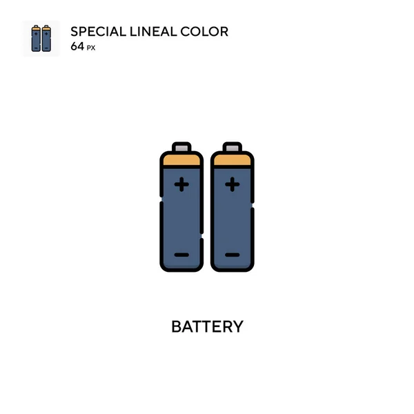 Battery Special Lineal Color Vector Icon Battery Icons Your Business — Stock Vector