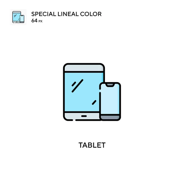 Tablet Spezielles Lineares Farbvektorsymbol Tablet Symbole Für Ihr Geschäftsprojekt — Stockvektor