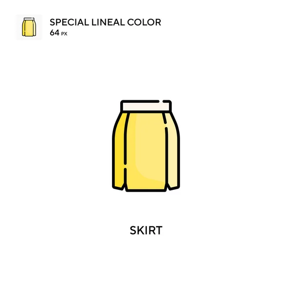 Skirt Special Lineal Color Vector Icon 비즈니스 프로젝트용 스커트 아이콘 — 스톡 벡터