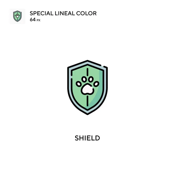 Bouclier Icône Vectorielle Couleur Linéaire Spéciale Icônes Shield Pour Votre — Image vectorielle