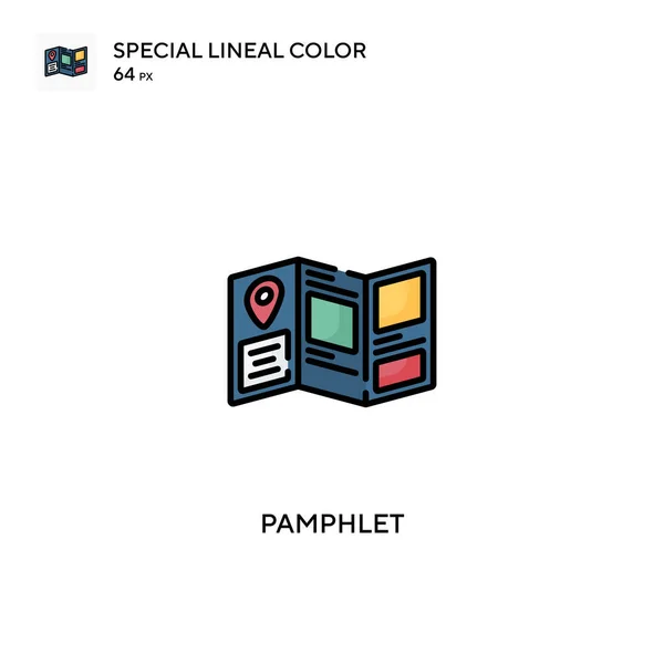 Folleto Icono Especial Vector Color Lineal Iconos Panfleto Para Proyecto — Archivo Imágenes Vectoriales