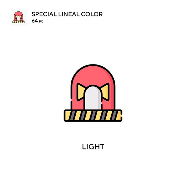 Luce Speciale Icona Vettoriale Colore Lineare Icone Luminose Tuo Progetto — Vettoriale Stock