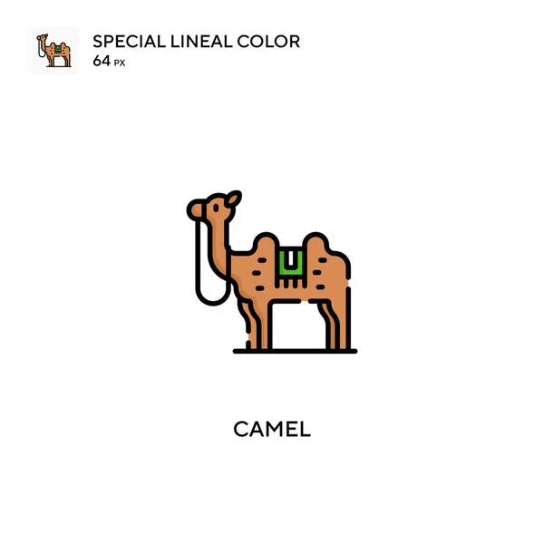 Camel Ícone Vetorial Cor Linear Especial Ícones Camelo Para Seu — Vetor de Stock