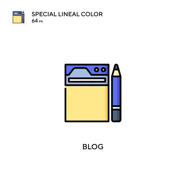 Blog Icono Especial Vector Color Lineal Iconos Blog Para Proyecto — Vector de stock