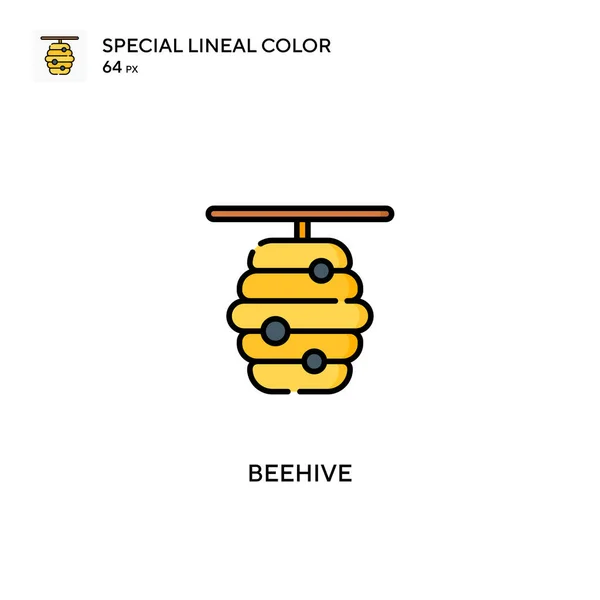 Arı Kovanı Özel Doğrusal Renk Vektörü Simgesi Projeniz Için Arı — Stok Vektör