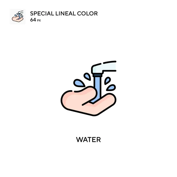Woda Specjalna Ikona Wektora Koloru Linii Ikony Wody Dla Twojego — Wektor stockowy