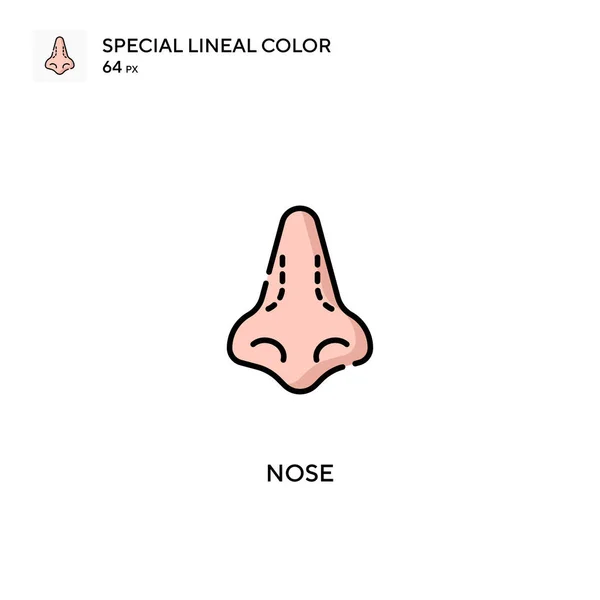 Nos Specjalna Ikona Wektora Koloru Liniowego Ikony Nosa Dla Twojego — Wektor stockowy