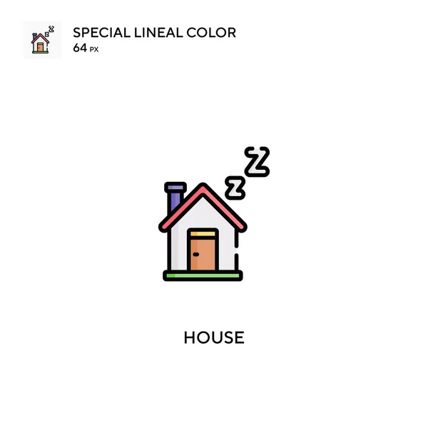 House Special Linjal Färg Vektor Ikon Husikoner För Ditt Affärsprojekt — Stock vektor