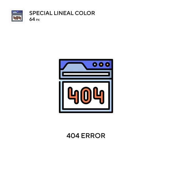 404 Error Különleges Lineáris Színvektor Ikon 404 Hiba Ikonok Üzleti — Stock Vector