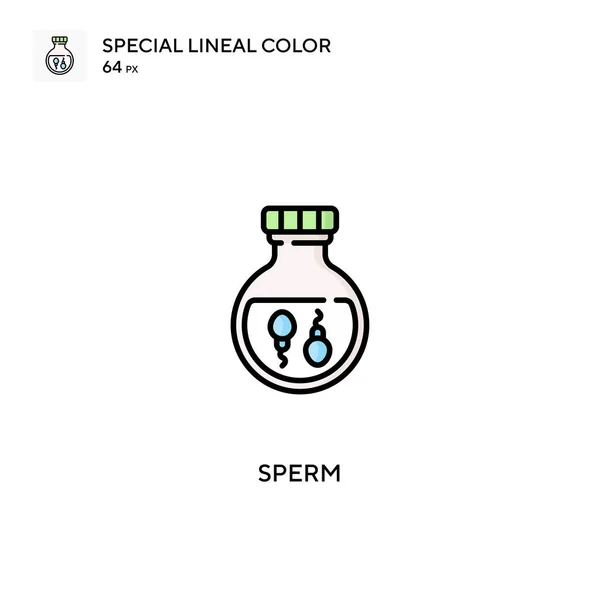 Sperma Speciale Lijnkleur Vector Icoon Sperma Iconen Voor Business Project — Stockvector