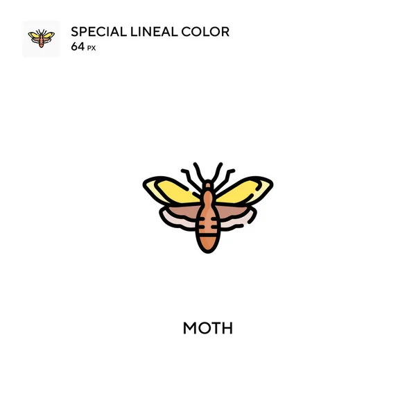 Moth Special Lineal Color Vector Icon 비즈니스 프로젝트용 Moth 아이콘 — 스톡 벡터