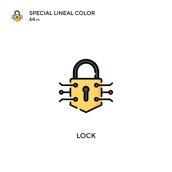 Zár Speciális Lineáris Szín Vektor Ikon Lock Ikonok Üzleti Projektjéhez — Stock Vector