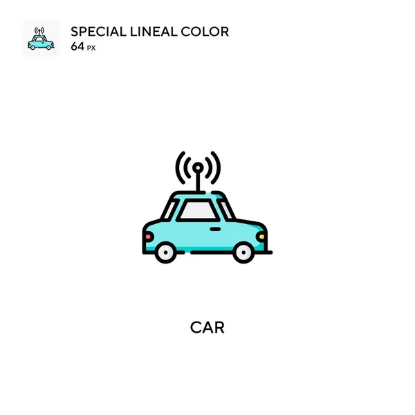 Car Special Lineal Color Vector Icon Car Icons Your Business — Stock Vector