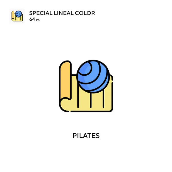 Pilates Ícone Vetorial Cores Linear Especial Ícones Pilates Para Seu — Vetor de Stock