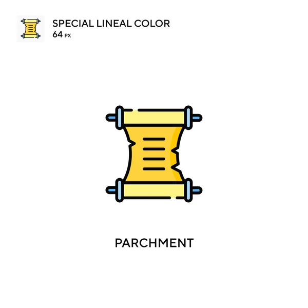 Pergamin Specjalna Ikona Wektora Kolorów Liniowych Ikony Pergaminowe Dla Twojego — Wektor stockowy