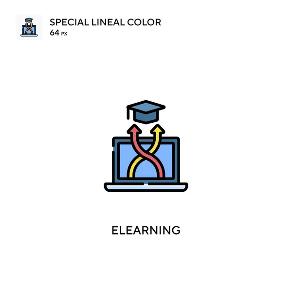 Elearning Special Lineal Color Vector Icon 비즈니스 프로젝트용 아이콘을 학습하는 — 스톡 벡터