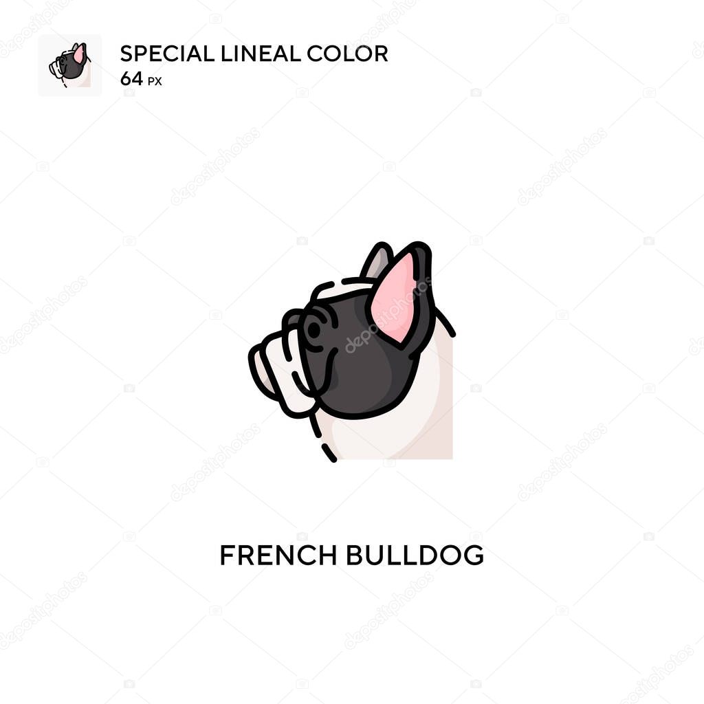 French bulldog Special lineal color vector icon. French bulldog icons for your business project