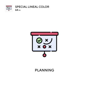 Özel doğrusal renk vektör simgesi planlanıyor. İş projeniz için simge planlama