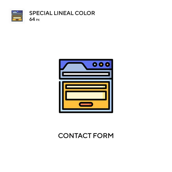 Formulario Contacto Icono Especial Vector Color Lineal Iconos Formulario Contacto — Vector de stock