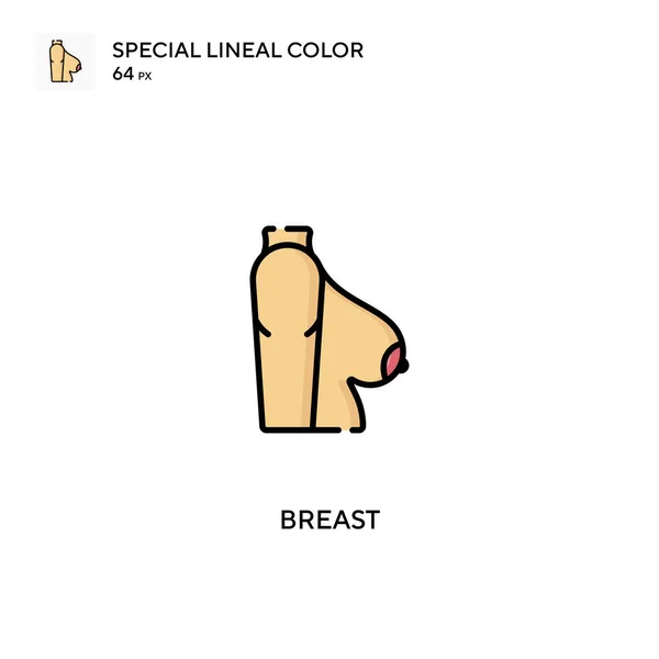 Breast Icono Especial Vector Color Lineal Iconos Senos Para Proyecto — Vector de stock