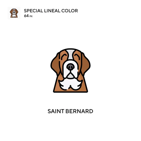 Saint Bernard Ícone Vetorial Cores Lineares Especiais Ícones Saint Bernard —  Vetores de Stock