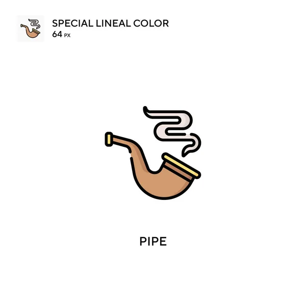Pipe Icono Especial Vector Color Lineal Iconos Tubería Para Proyecto — Vector de stock