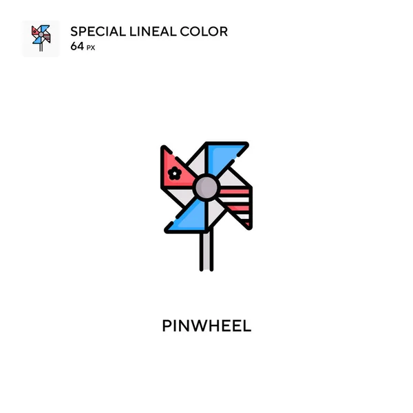 Pinwheel Special Lineal Color Vector Icon Pinwheel Icons Your Business — Stock Vector