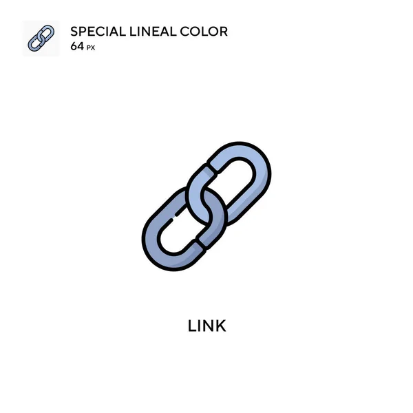 Enlace Icono Especial Vector Color Lineal Enlace Iconos Para Proyecto — Vector de stock