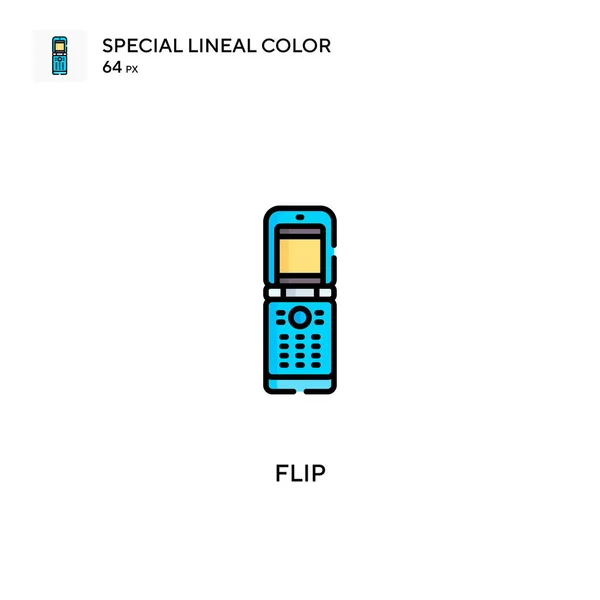 Flip Special Line Color Vector Icon Флип Иконки Бизнес Проекта — стоковый вектор