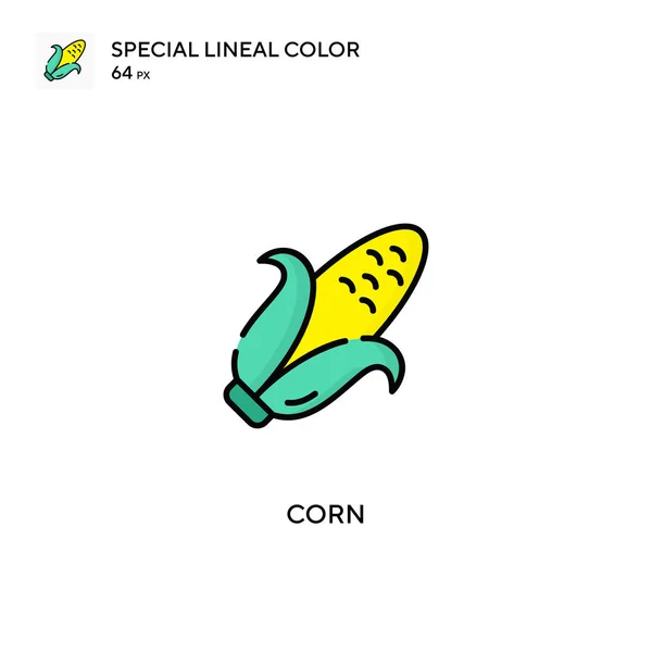 Majs Speciella Linjal Färg Vektor Ikon Corn Ikoner För Ditt — Stock vektor