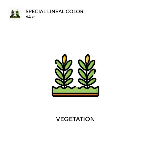 Vegetation Speciell Linjal Färg Vektor Ikon Vegetationsikoner För Ditt Affärsprojekt — Stock vektor