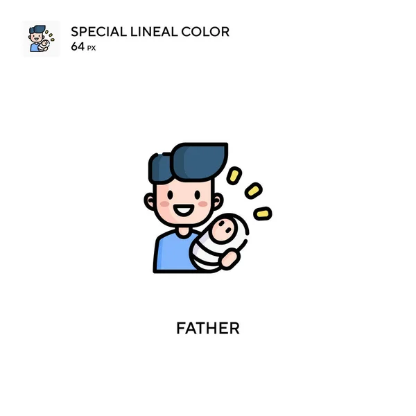 Батько Спеціальний Лінійний Колір Вектор Значок Батько Іконки Вашого Бізнес — стоковий вектор