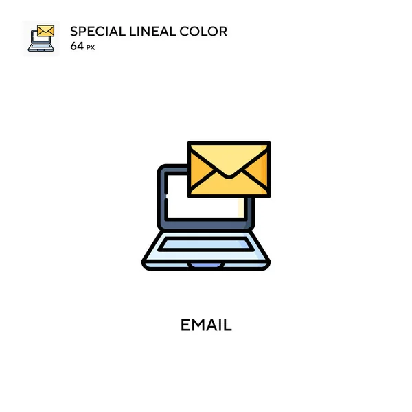 Email Special Lineal Color Vector Icon Email Icons Your Business — Stock Vector