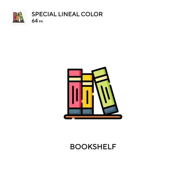 Bibliothèque Icône Vectorielle Couleur Linéaire Spéciale Icônes Bibliothèque Pour Votre — Image vectorielle