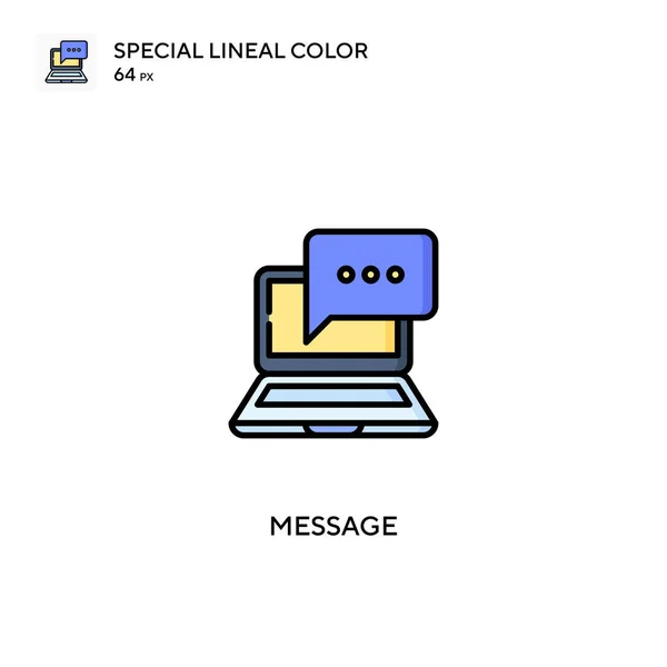 Mensaje Icono Especial Vector Color Lineal Iconos Mensaje Para Proyecto — Vector de stock