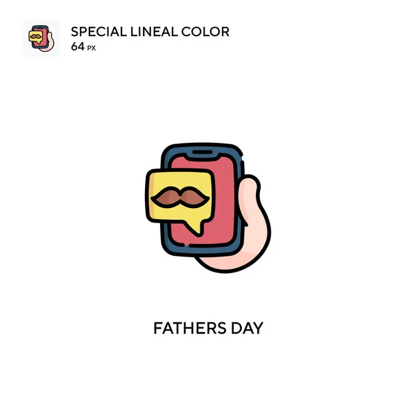 父の日特別な線形カラーベクトルアイコン ビジネスプロジェクトの父の日のアイコン — ストックベクタ