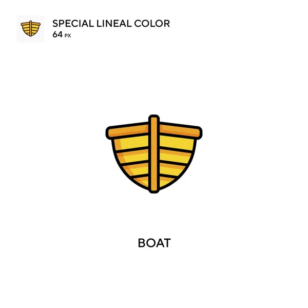 Boat Specjalna Ikona Wektora Koloru Linii Ikony Łodzi Projektu Biznesowego — Wektor stockowy