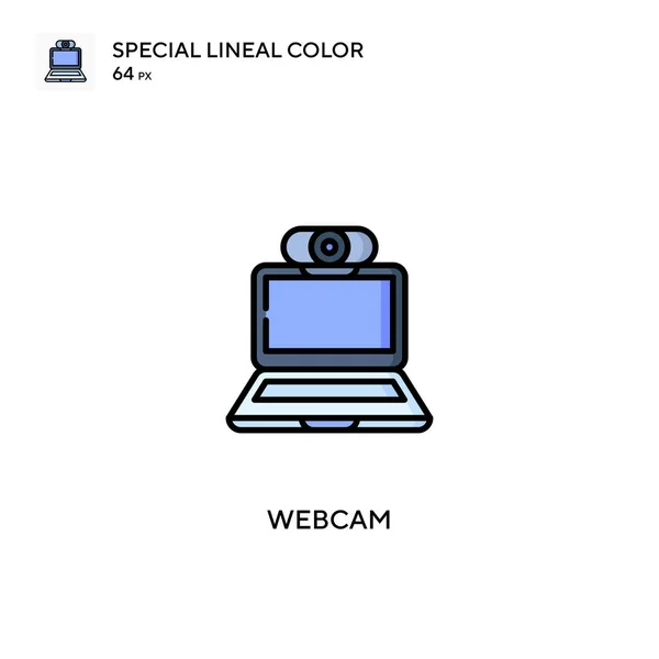 Webcam Ειδικό Εικονίδιο Διάνυσμα Χρώματος Lineal Εικονίδια Κάμερας Για Την — Διανυσματικό Αρχείο