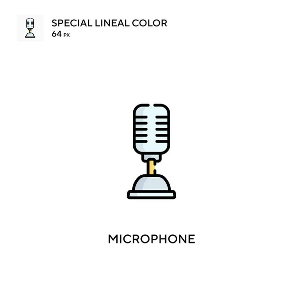 Mikrofon Spezielles Lineares Farbvektorsymbol Mikrofonsymbole Für Ihr Geschäftsprojekt — Stockvektor