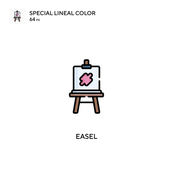 Easel Special Lineal Color Vector Icon Easel Icons Your Business — Stock Vector