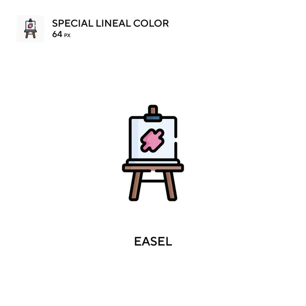 Easel Special Lineal Color Vector Icon 비즈니스 프로젝트용에 아이콘 — 스톡 벡터