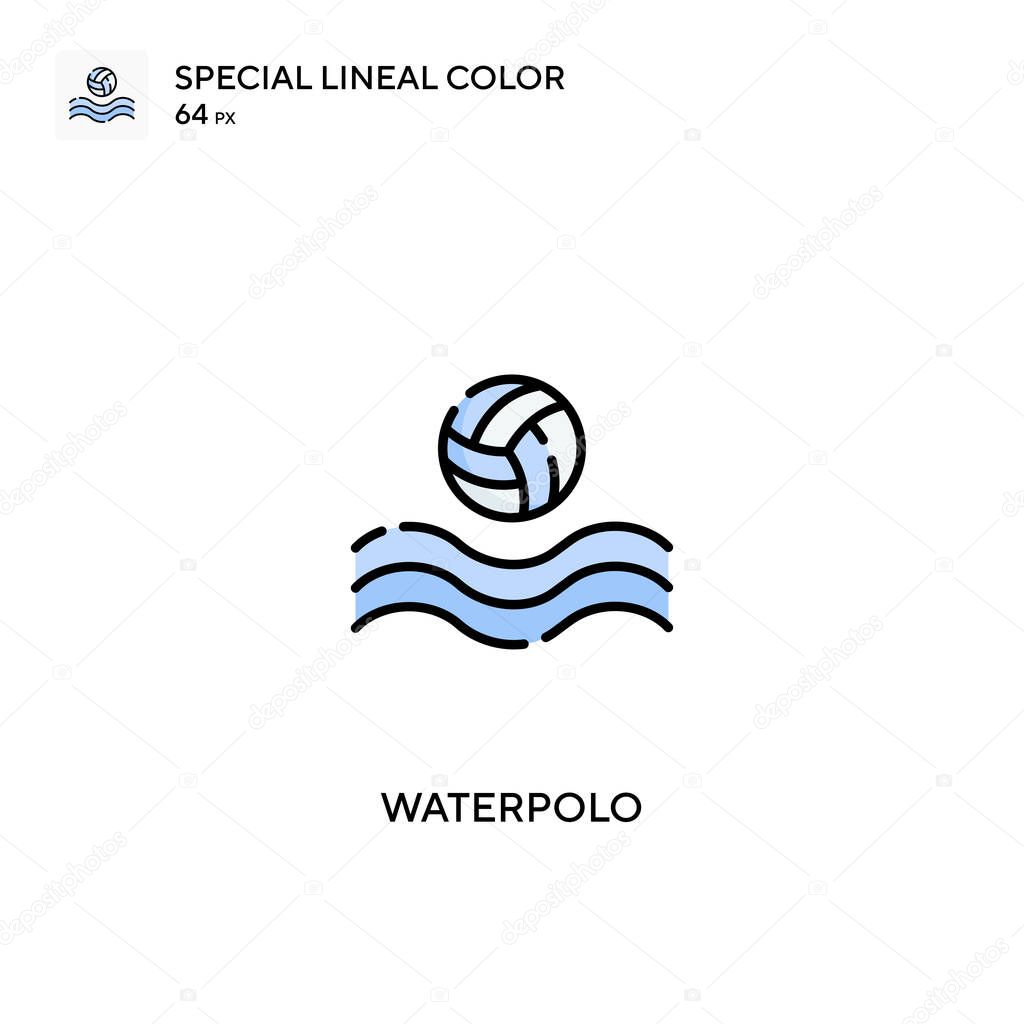 Waterpolo Special lineal color vector icon. Waterpolo icons for your business project
