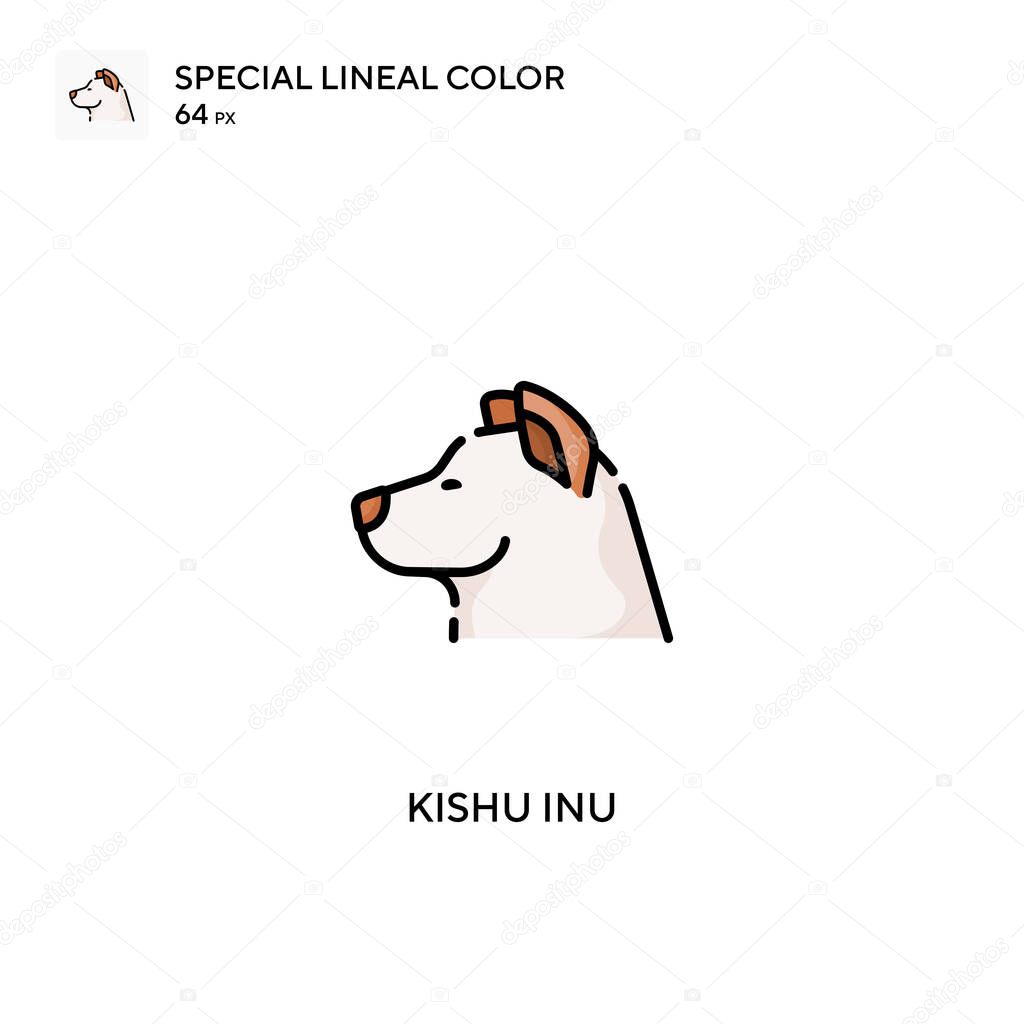 Kishu inu Special lineal color vector icon. Kishu inu icons for your business project