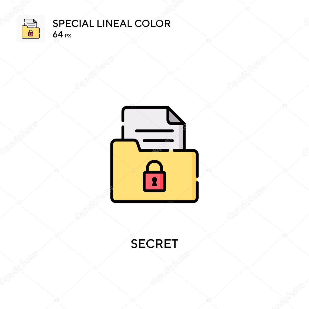 Secret Special lineal color vector icon. Secret icons for your business project