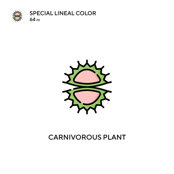 Planta Carnívora Icono Especial Vector Color Lineal Iconos Plantas Carnívoras — Vector de stock